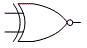 Symbol for binary logic XNOR gate